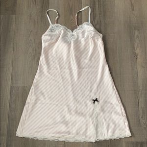 Victoria secret lingerie silk pink and white